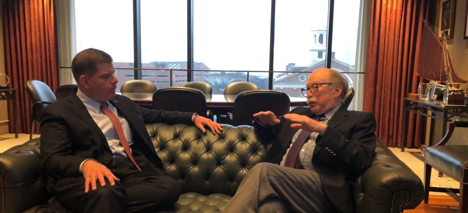 Embajador de Colombia en Estados Unidos se reunió con el Alcalde de Boston para abordar asuntos de interés para los connacionales en la zona