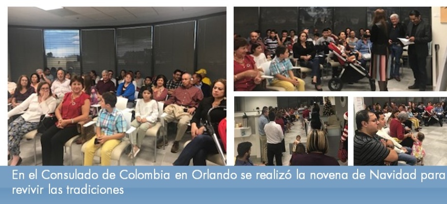 En el Consulado de Colombia en Orlando se realizó la novena de Navidad de 2017 para revivir las tradiciones 