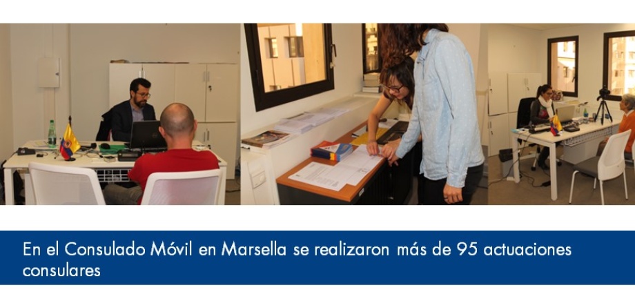 En el Consulado Móvil en Marsella se realizaron 95 actuaciones consulares