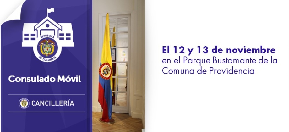 En el marco de la Primera Feria de servicios para colombianos, se realiza la jornada móvil en la ciudad de Santiago los días sábado 12 y domingo 13 de noviembre 