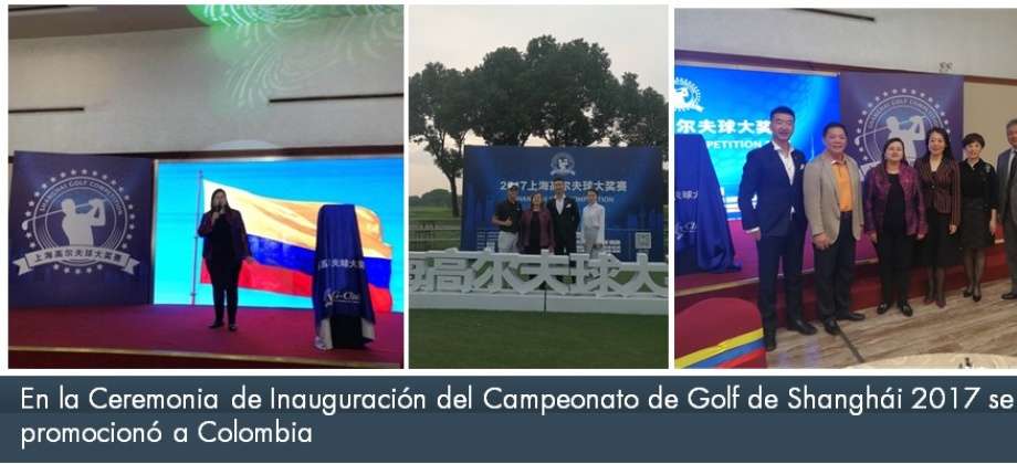 En la Ceremonia de Inauguración del Campeonato de Golf de Shanghái se promocionó a Colombia
