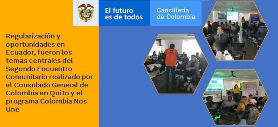En la sede del Consulado de Colombia en quito se realizó Encuentro comunitario sobre regularización y oportunidades en Ecuador 