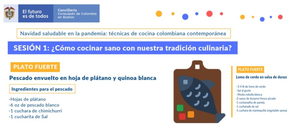 Mira aquí la primera sesión del curso de cocina: “Navidad saludable en la pandemia: técnicas de cocina colombiana contemporánea”