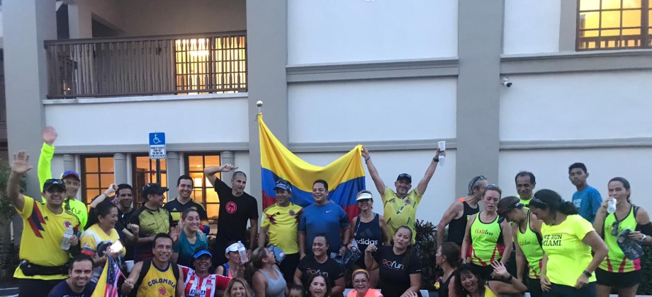 El Consulado de Colombia en Miami organizó una maratón, en el marco de las actividades de conmemoración del Bicentenario de la Independencia Nacional