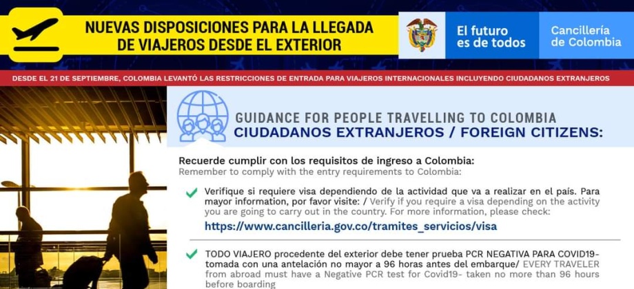Nuevas disposiciones para la llegada de viajeros desde el exterior