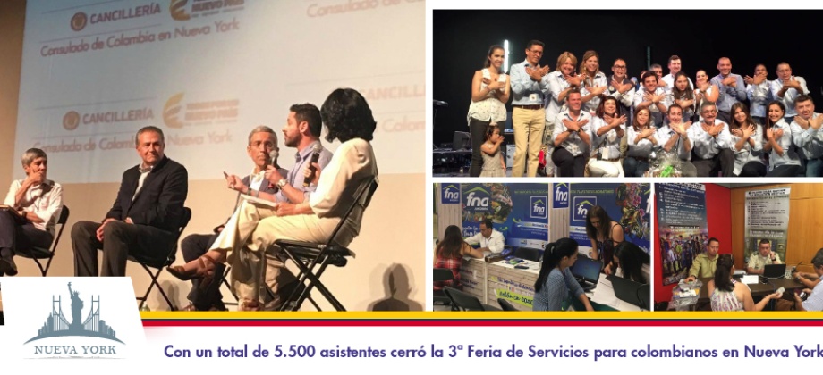Con un total de 5.500 asistentes cerró la 3ª Feria de Servicios para colombianos Nueva York