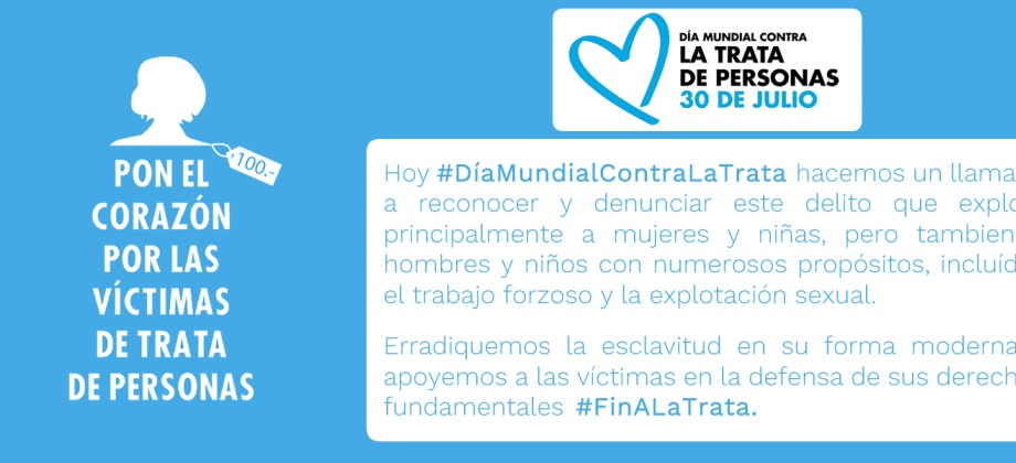Decimos no a la trata de personas en este #DíaMundialContraLaTrataDePersonas, sumemos esfuerzos por erradicar este mal”