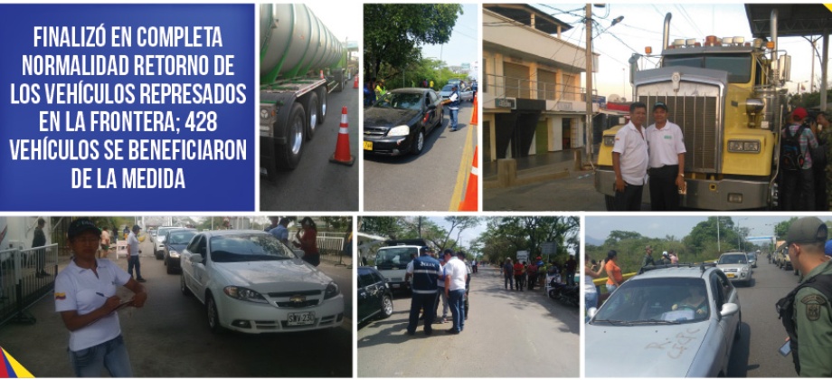 Finalizó en completa normalidad retorno de los vehículos represados en la frontera; 428 vehículos se beneficiaron de la medida