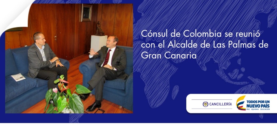 Cónsul de Colombia se reunió con el Alcalde de Las Palmas de Gran Canaria
