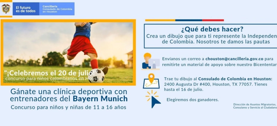 El Consulado de Colombia en Houston conmemora la Independencia Nacional con un concurso para niños