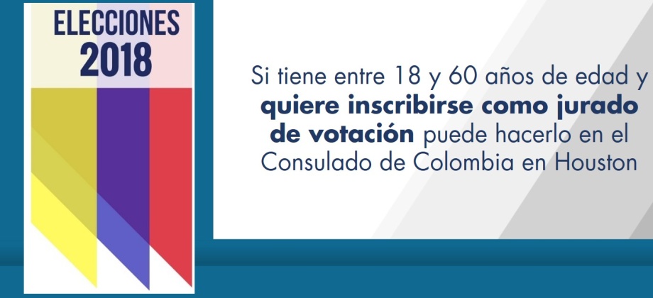 Si tiene entre 18 y 60 años de edad y quiere inscribirse como jurado de votación puede hacerlo en el Consulado de Colombia en Houston