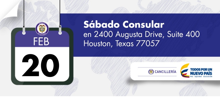 El Consulado de Colombia en Houston realizará una jornada de Sábado Consular el 20 de febrero de 2016