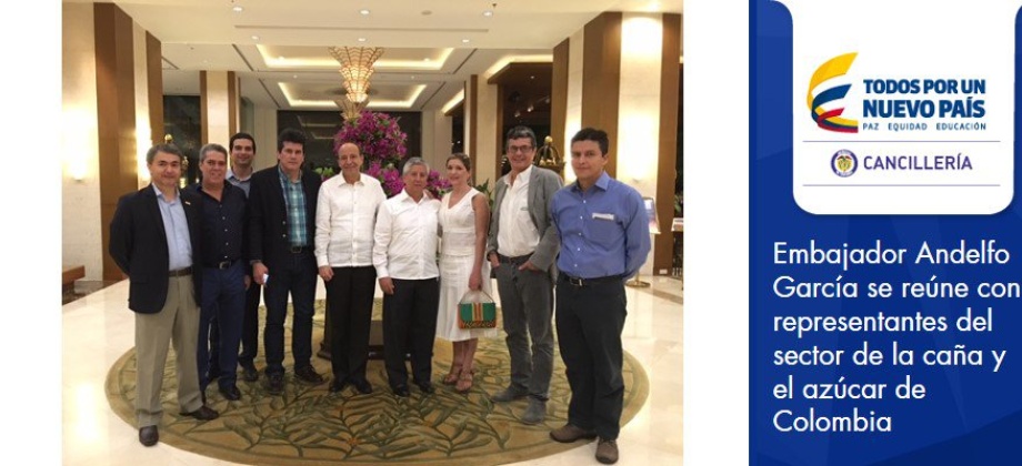 Embajador Andelfo  se reúne con representantes del sector de la caña y el azúcar de Colombia