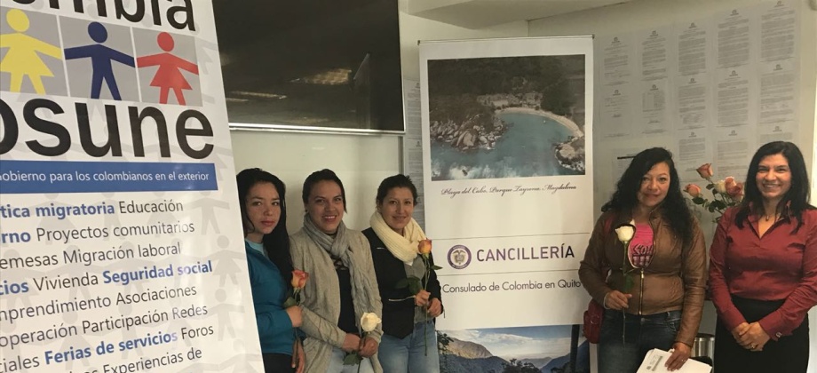 El Consulado General de Colombia en Quito se unió a la conmemoración del Día Internacional de la Mujer