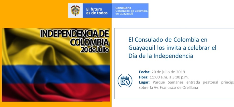 Consulado de Colombia en Guayaquil celebra el Día de la Independencia el 20 de julio de 2019