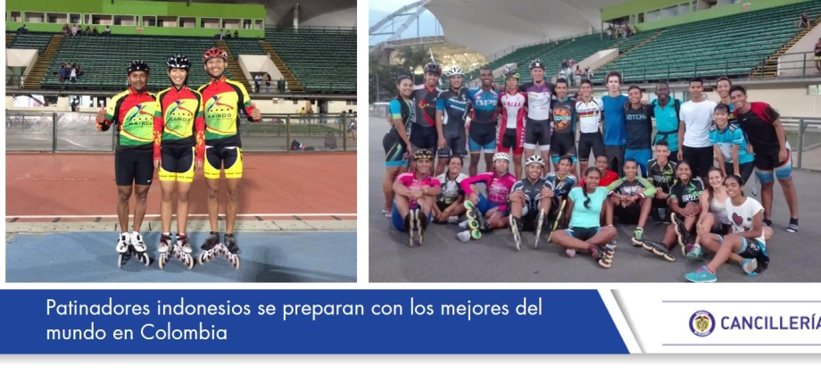 Patinadores indonesios se preparan con los mejores del mundo en Colombia
