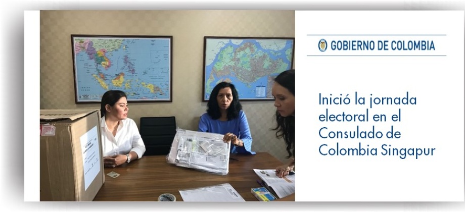 Inició la jornada electoral en el Consulado de Colombia Singapur en el 2018