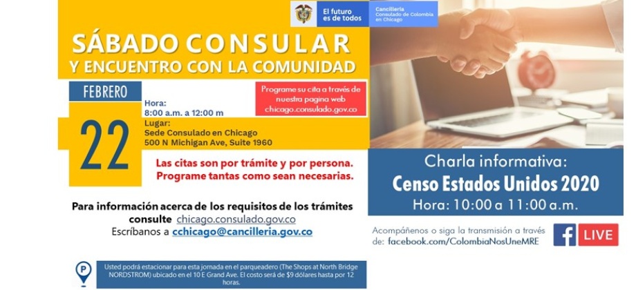 Jornada de Sábado Consular y Encuentro con la Comunidad el 22 de febrero 