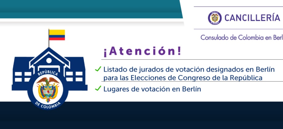 Listado de jurados de votación designados en Berlín Elecciones de Congreso - Lugares de votación Berlín