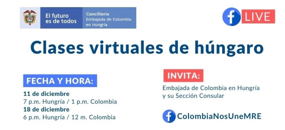 La Embajada de Colombia en Hungría y su sección consular invitan a las clases de húngaro 