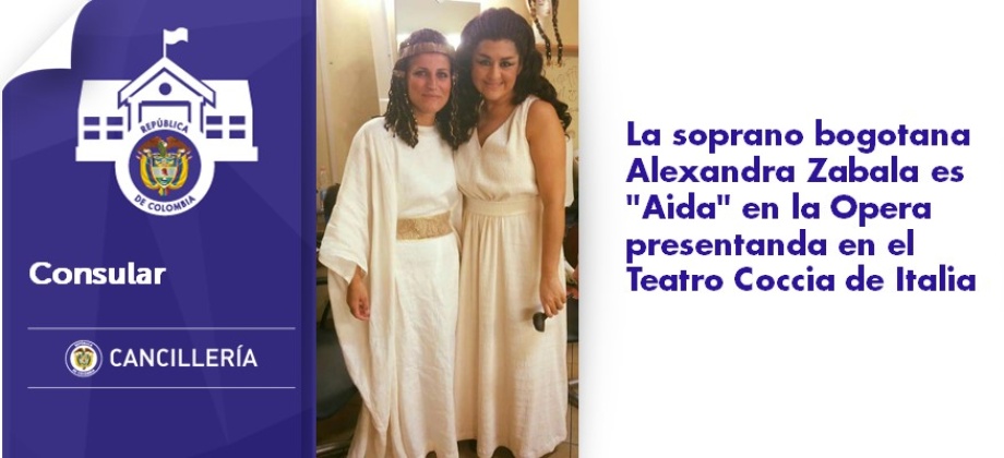 La soprano bogotana Alexandra Zabala es "Aida" en la Opera presentanda en el Teatro Coccia 