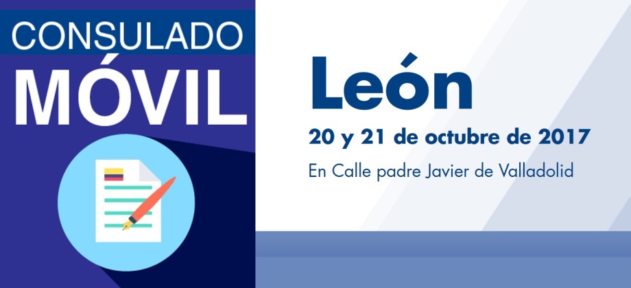El Consulado de Colombia en Madrid realizará un Consulado Móvil en León, los días 20 y 21 de octubre de 2017