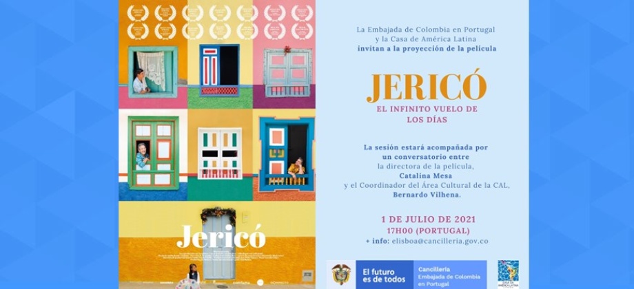 Embajada de Colombia en Portugal invita a la proyección de la película “Jericó, el infinito vuelo de los días” este 1 de julio