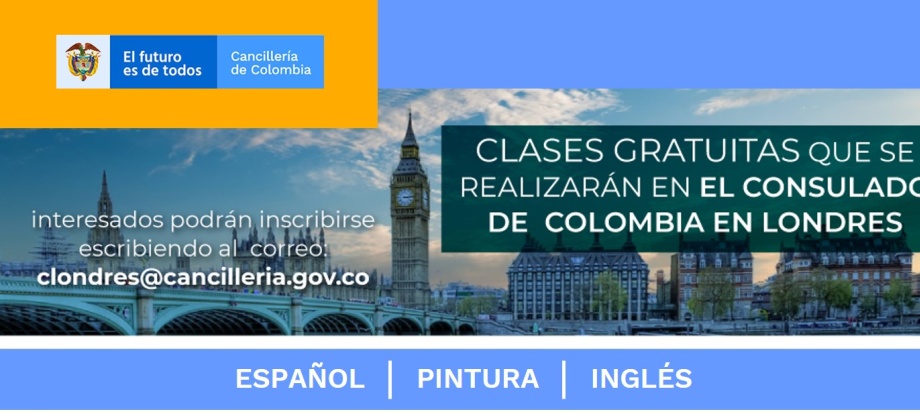 Clases gratuitas de español, inglés y pintura en la sede del Consulado de Colombia en Londres
