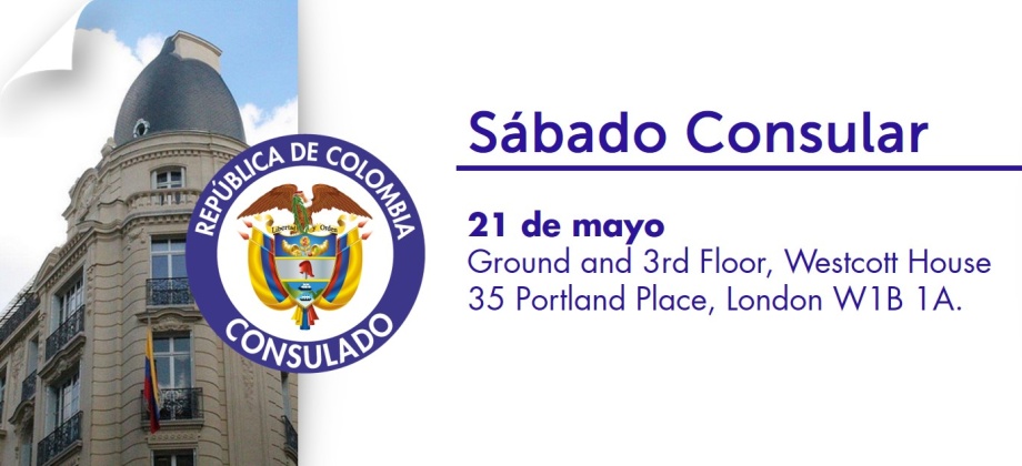 El Consulado de Colombia en Londres realizará una jornada de Sábado Consular el 21 de mayo de 2016