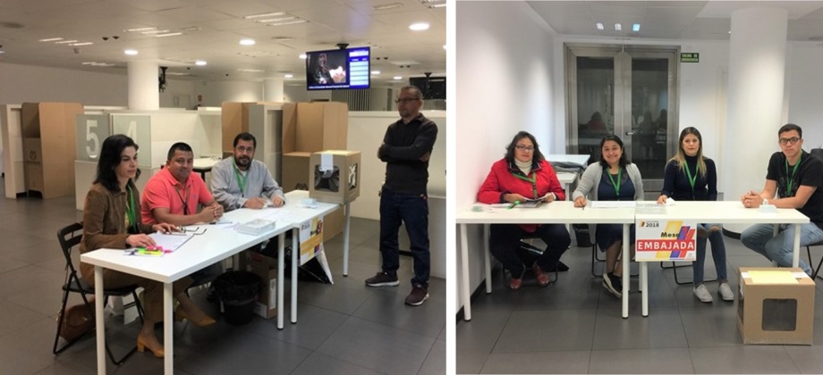 Inició la jornada electoral presidencial 2018 para la segunda vuelta en el Consulado de Colombia en Madrid