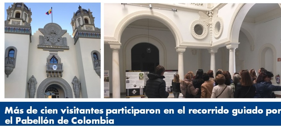 Más de cien visitantes participaron en recorrido guiado por el Pabellón de Colombia