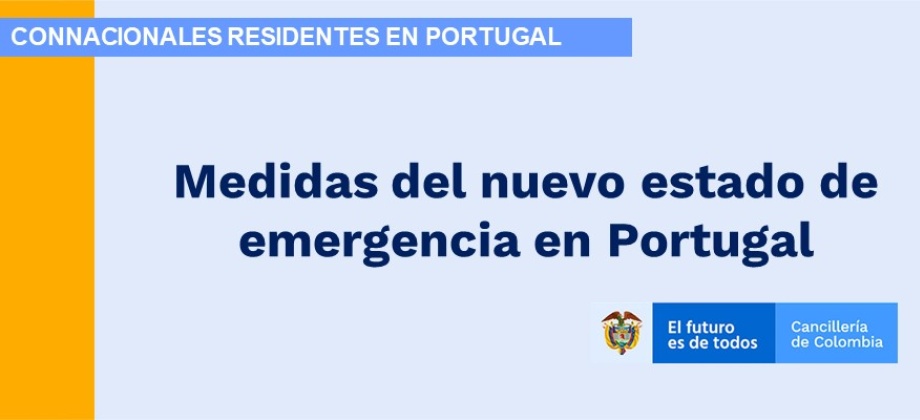 Medidas del nuevo estado de emergencia en Portugal en noviembre