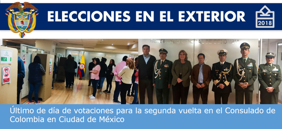 Último de día de votaciones para la segunda vuelta en el Consulado de Colombia en Ciudad de México  
