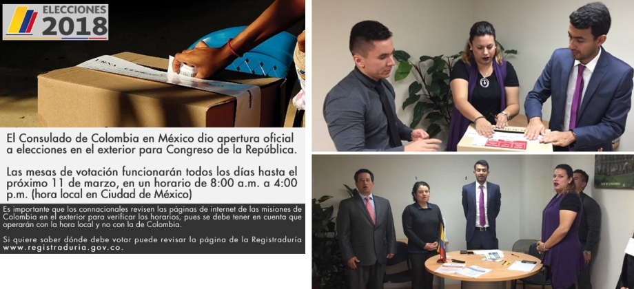 El Consulado de Colombia en México dio apertura oficial a elecciones en el exterior para Congreso de la República
