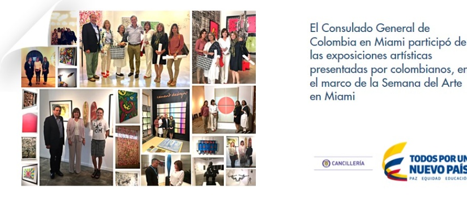 Colombia en Miami participó de las exposiciones artísticas presentadas por colombianos, en el marco de la Semana del Arte en Miami 