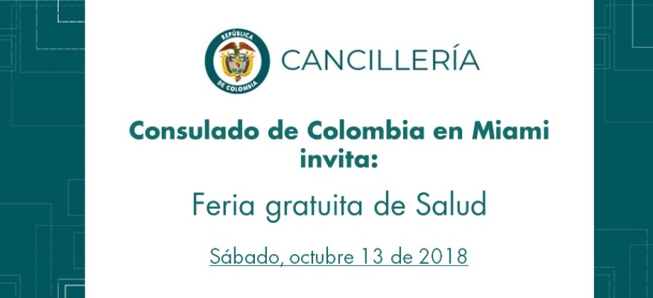 Consulado en Miami realizará Feria gratuita de Salud