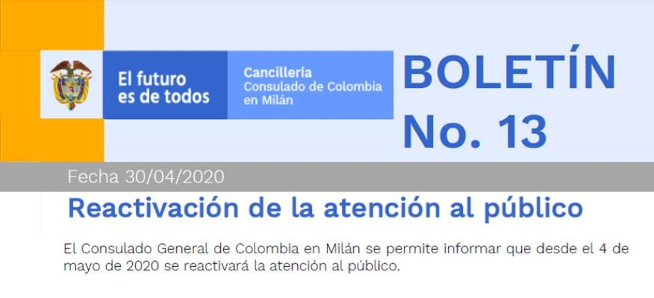 Reactivación de la atención al público