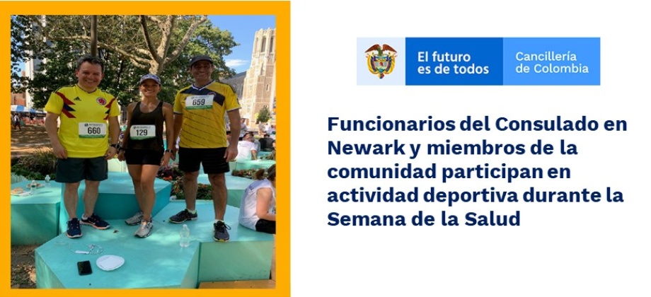 Funcionarios del consulado en Newark y miembros de la comunidad, participan en actividad deportiva 