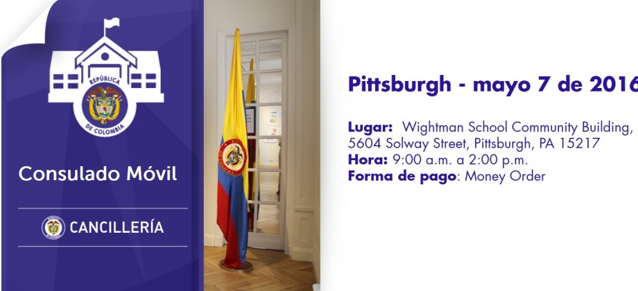 El Consulado de Colombia en Newark realizará una jornada móvil en Pittsburgh el 7 de mayo de 2016