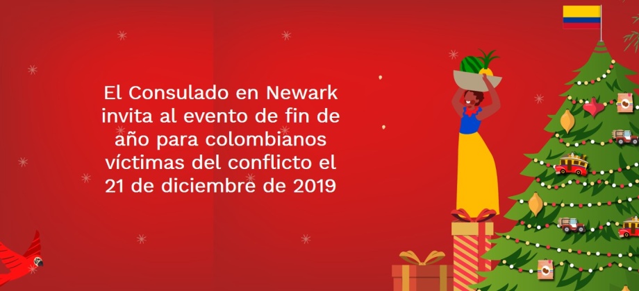 El Consulado en Newark invita al evento de fin de año para colombianos víctimas del conflicto