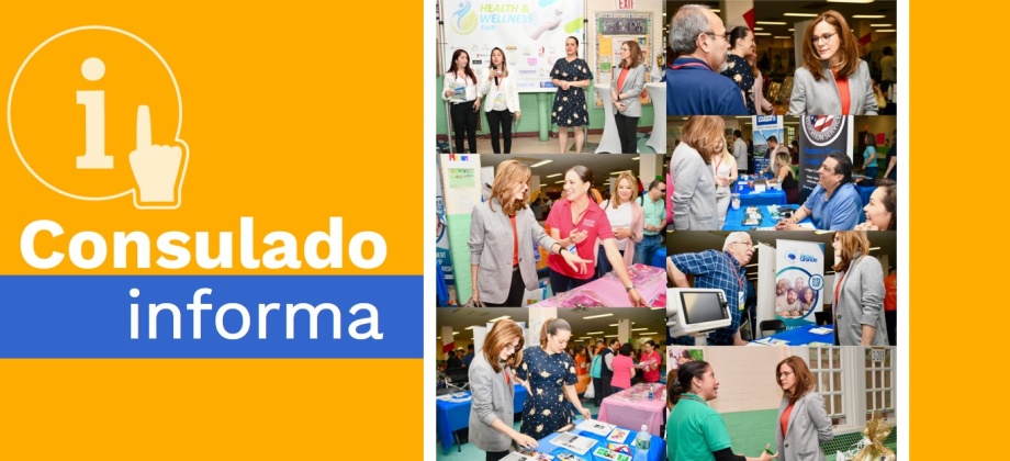 Cónsul Berenguer visitó la feria de la Salud y Bienestar, en Queens