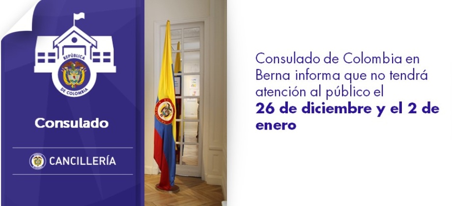 No habrá atención al público en el Consulado de Colombia 