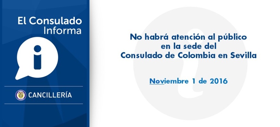 No habrá atención al público en la sede del Consulado de Colombia 