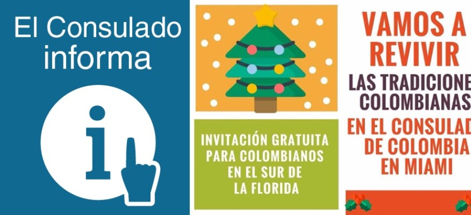 El Consulado de Colombia en Miami invita a la comunidad a celebrar las novenas navideñas de 2017.