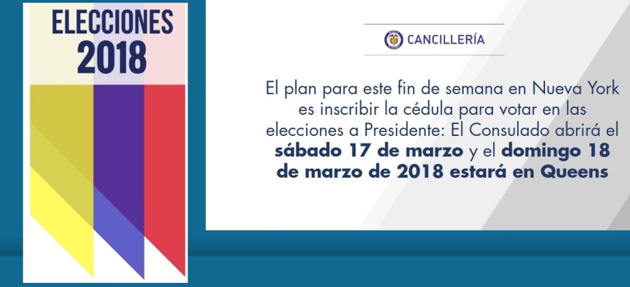 El plan para este fin de semana en Nueva York es inscribir la cédula para votar en las elecciones a Presidente: El Consulado abrirá el sábado y el domingo estará en Queens