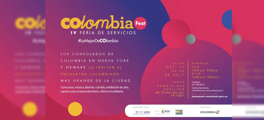 Llegó a Nueva York Colombia Fest – IV Feria de Servicios, un encuentro para honrar el esfuerzo de los colombianos que enaltecen el tricolor patrio