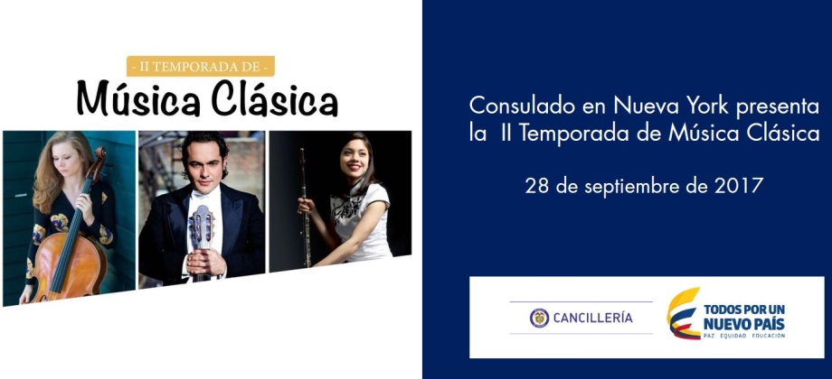 Consulado en Nueva York presenta la II Temporada de Música Clásica