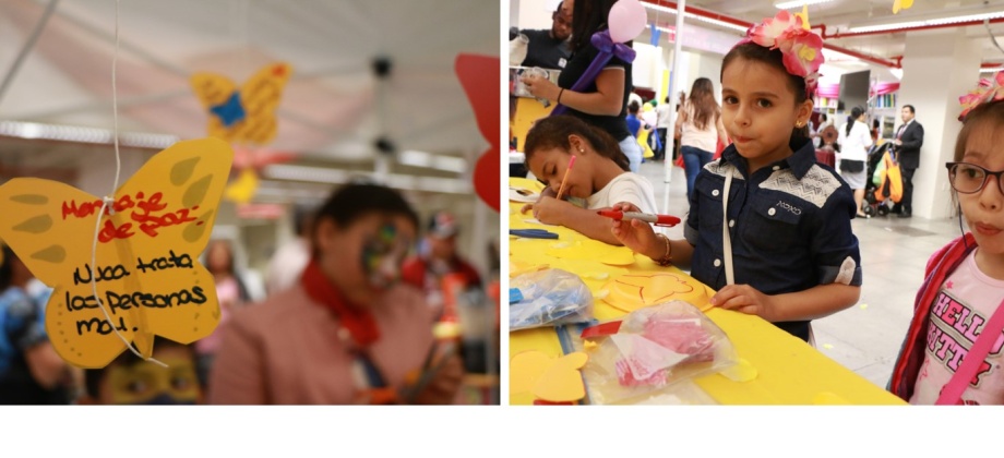 Niños colombianos dejaron mensajes de paz en el Colombia Fest-IV Feria de Servicios