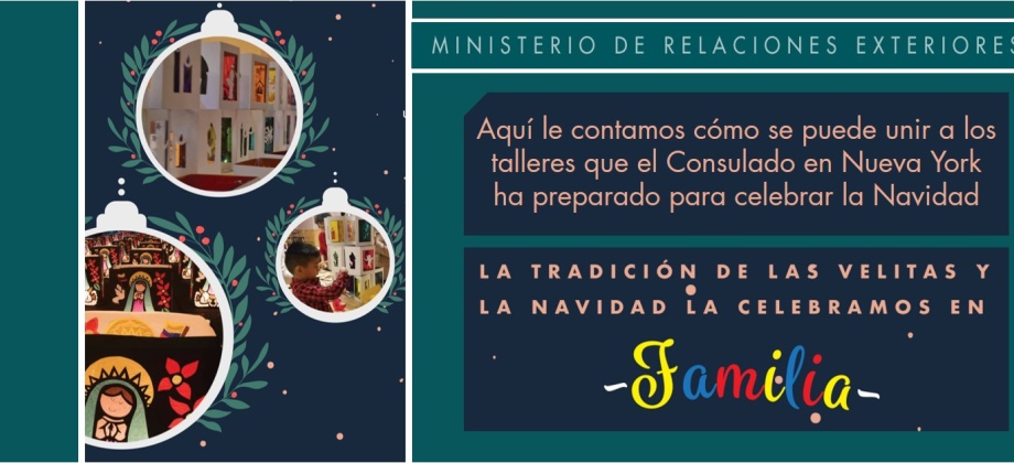 Aquí le contamos cómo se puede unir a los talleres que el Consulado en Nueva York ha preparado para celebrar la Navidad