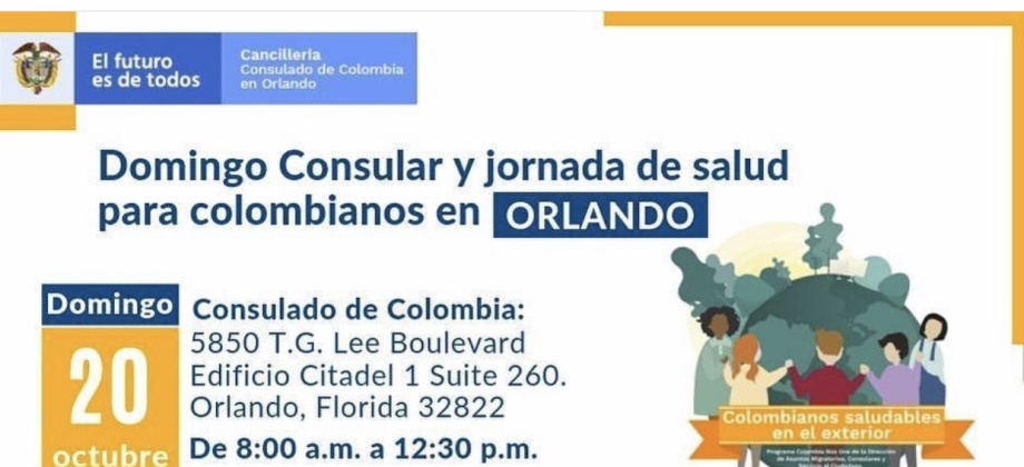 Domingo Consular y jornada de salud para colombianos en Orlando